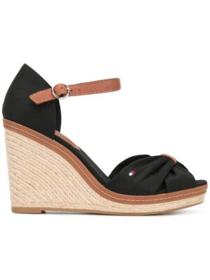 Tommy Hilfiger Wedge-Sandalen mit Knöchelriem sneakers (zwart)