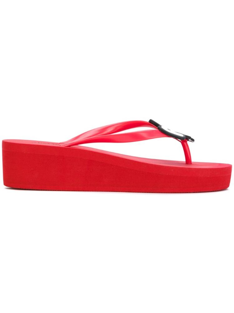 Armani Jeans Flip-Flops mit Keilabsatz sneakers (rood)