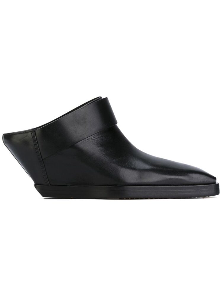 Rick Owens Slipper mit eckiger Kapp sneakers (zwart)