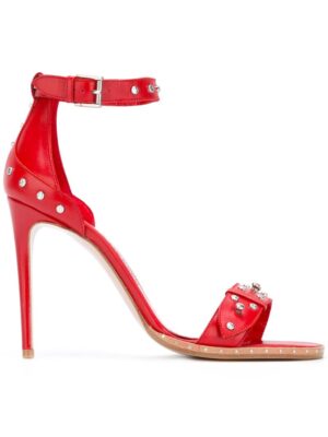 Alexander McQueen Verzierte Riemchensandal sneakers (rood)