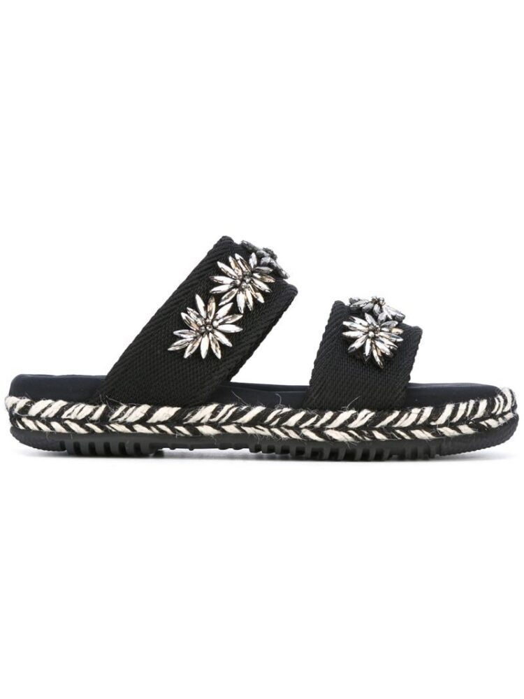 Marni Verzierte Sandal sneakers (zwart)