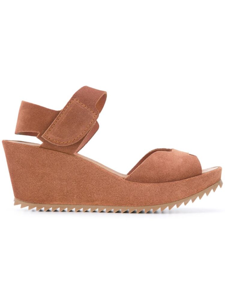 Pedro Garcia Wedge-Sandalen aus Wildled sneakers (bruin)