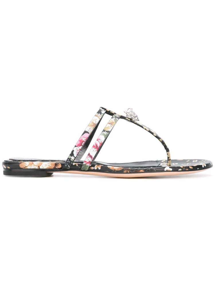 Alexander McQueen Flip-Flops mit Blumenmust sneakers (zwart)