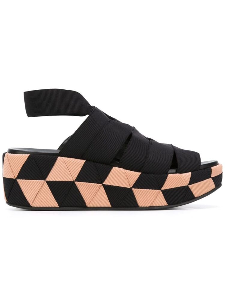 lvatore Ferragamo Wedge-Sandal sneakers (zwart)