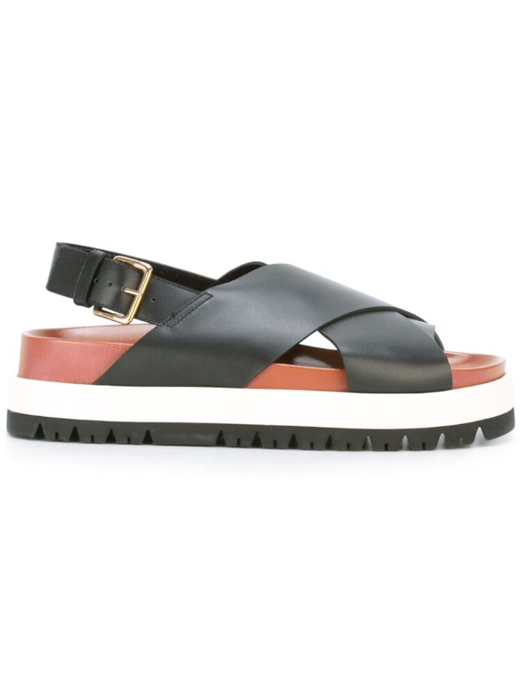 Marni 'Fussbett' Sandal sneakers (zwart)