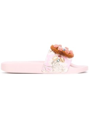 Dolce & Gabbana Pantoletten mit Blumen-Applikatio sneakers (paars)