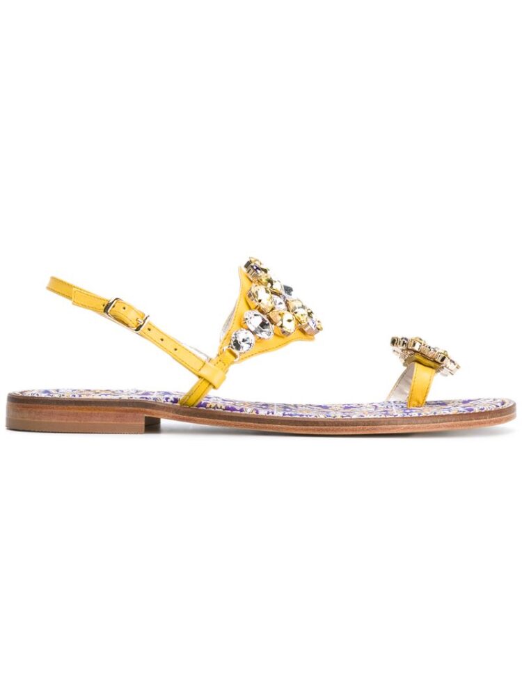 Emanuela Caruso Verzierte Sandal sneakers (geel)