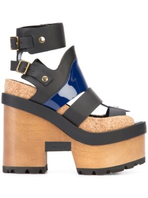 cai Sacai x Pierre Hardy Wedge-Sandal sneakers (zwart)