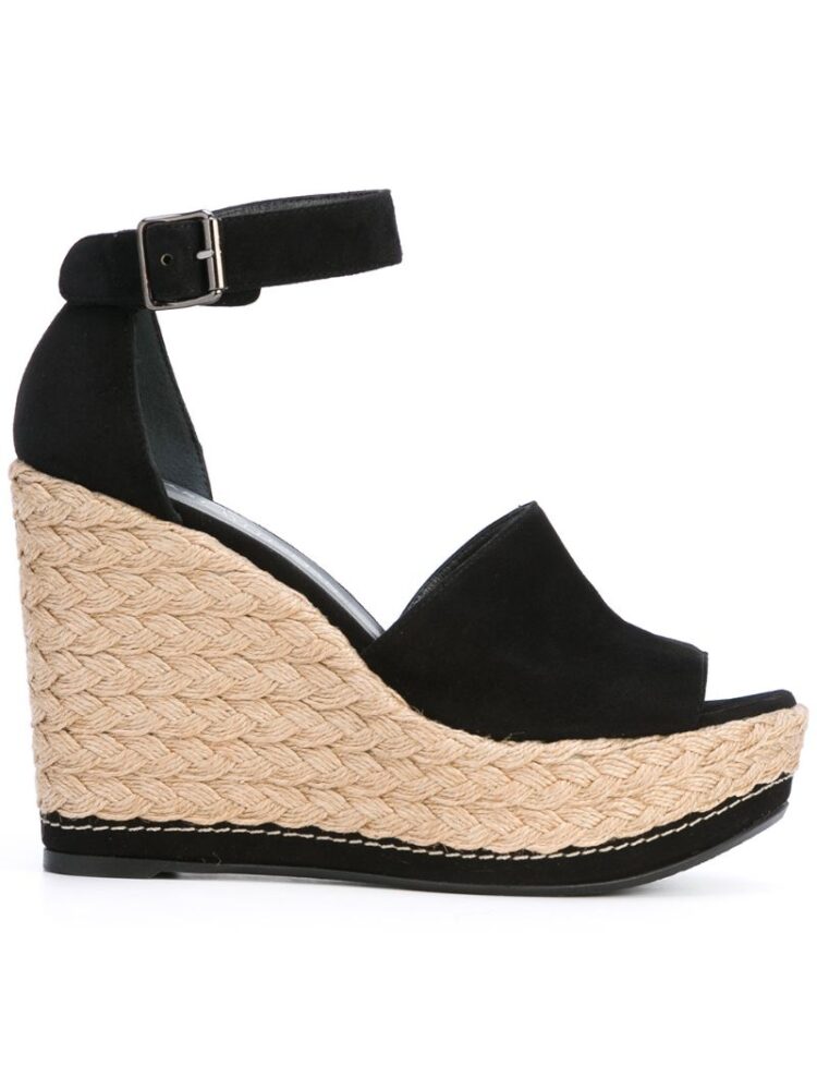 tuart Weitzman Wedge-Sandalen aus Wildled sneakers (zwart)