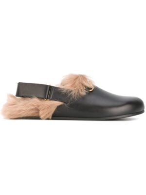 Gucci Slipper mit Shearling-Besatz sneakers (zwart)