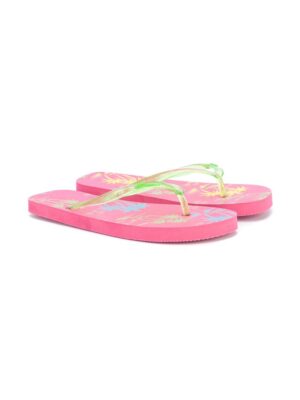 Diesel Kids Flip-Flops mit tropischem Print sneakers (paars)