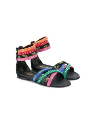 Dsquared2 Kids Verzierte Sandal sneakers (zwart)