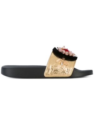 Dolce & Gabbana Pantoletten mit Applikatio sneakers (zwart)