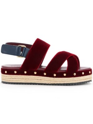 Muveil open toe criss-cross sandal sneakers (rood)