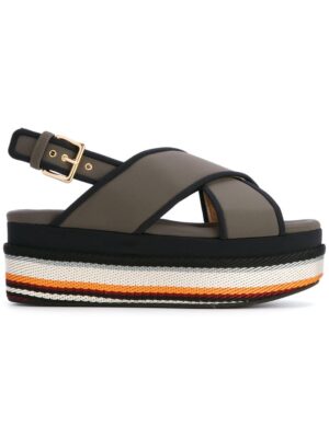 Marni Flatform-Sandalen mit gekreuzten Riem sneakers (overige kleuren)