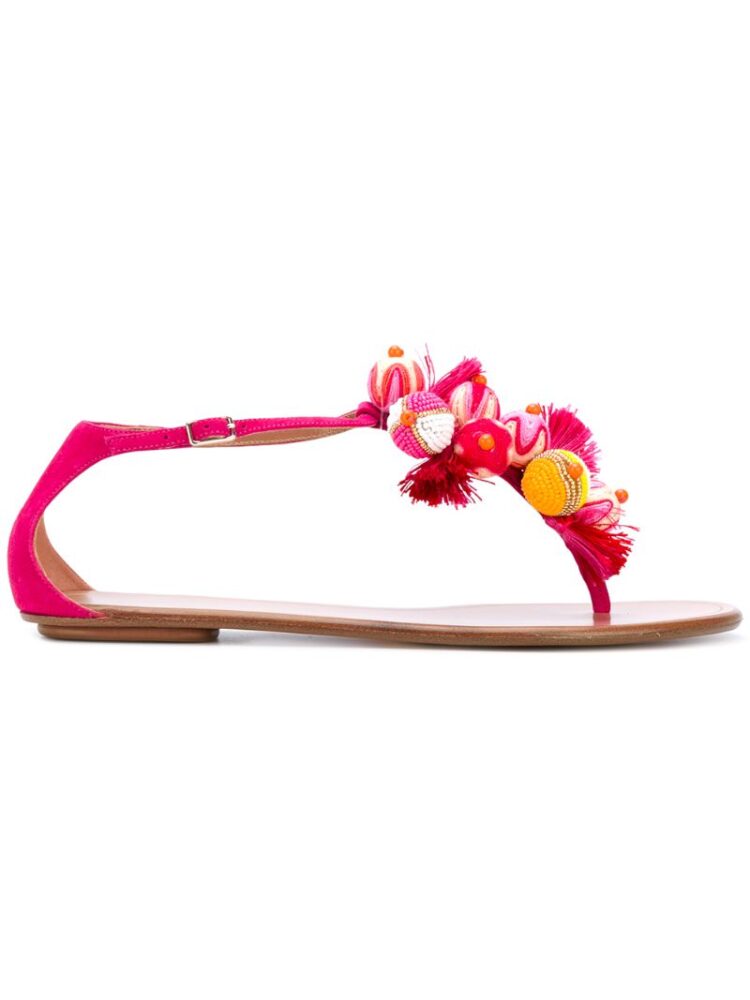 Aquazzura Bestickte Sandal sneakers (paars)