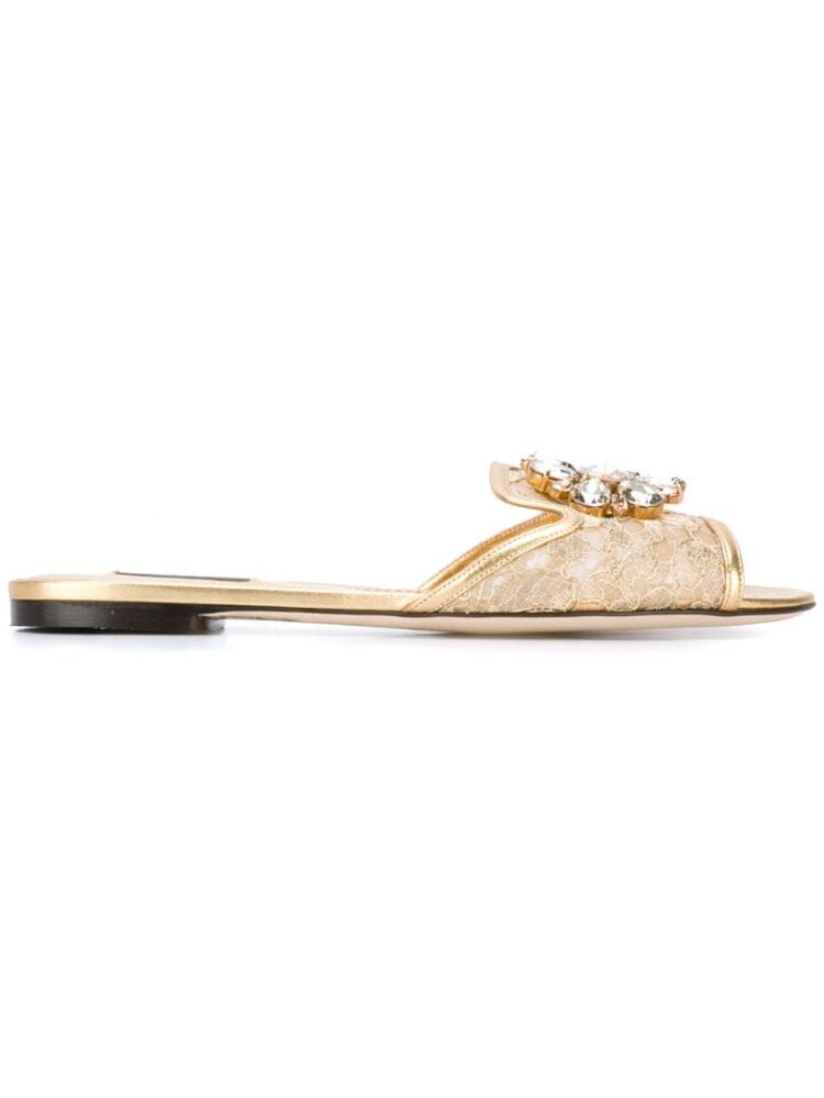 Dolce & Gabbana 'Bianca' Slipper mit Spitzeneinsatz sneakers (overige kleuren)