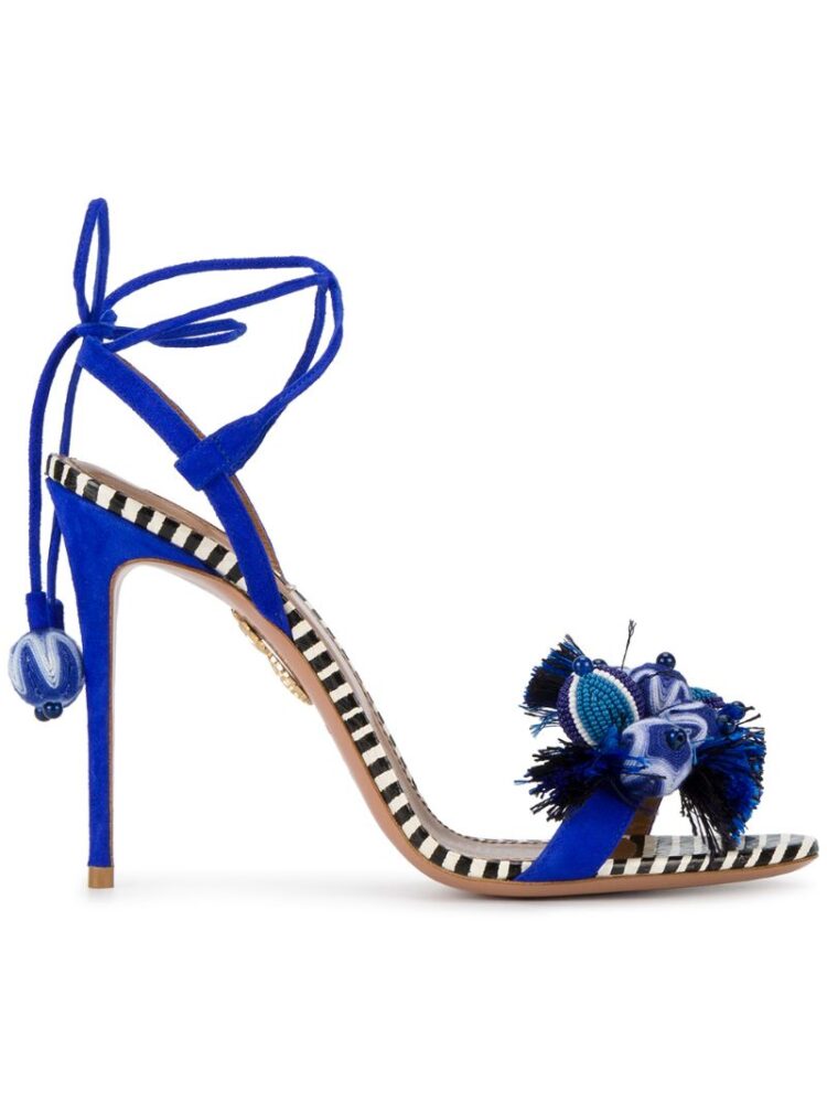 Aquazzura 'Tropicana' Sandalen mit Pompo sneakers (overige kleuren)