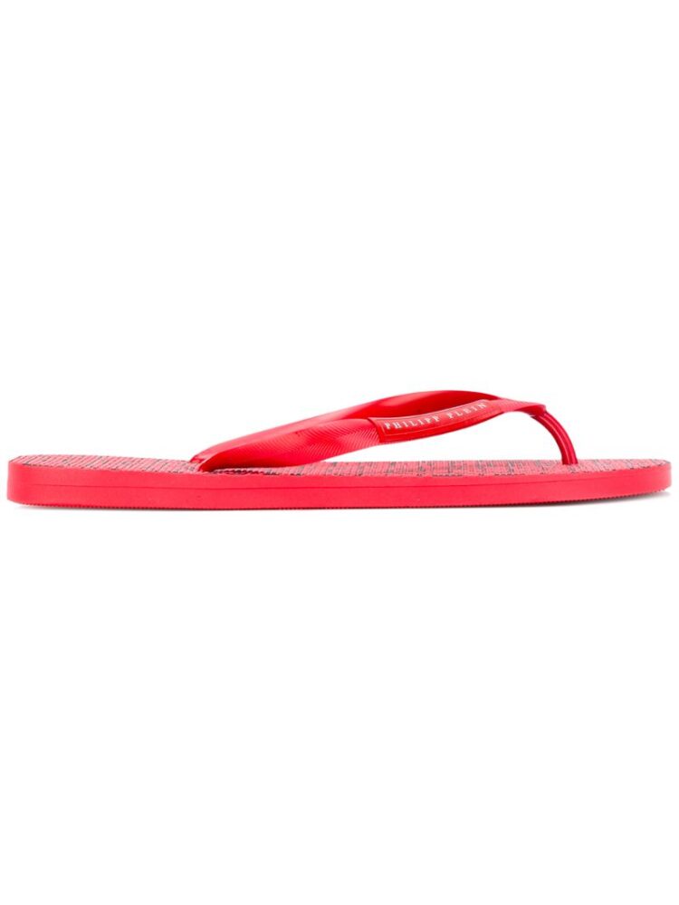 Philipp Plein Flip-Flops mit Logo-Print sneakers (rood)