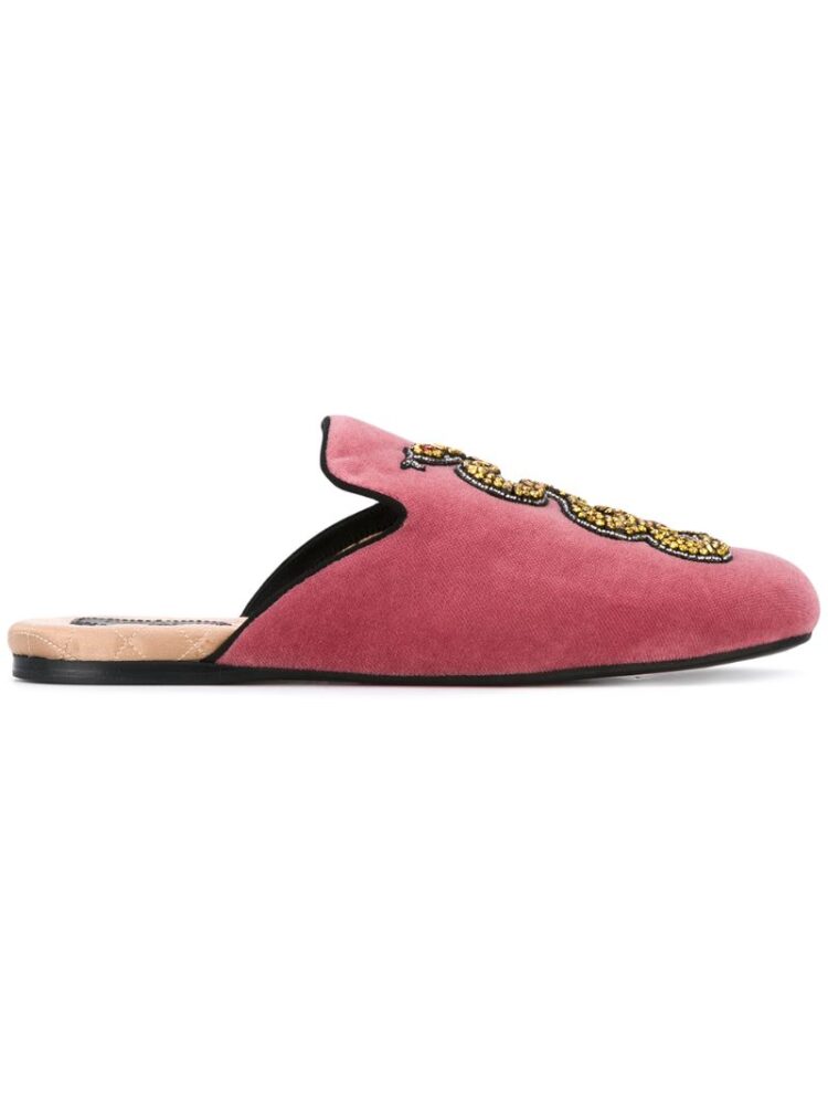 Gucci Slipper mit Schlangen-Applikatio sneakers (paars)