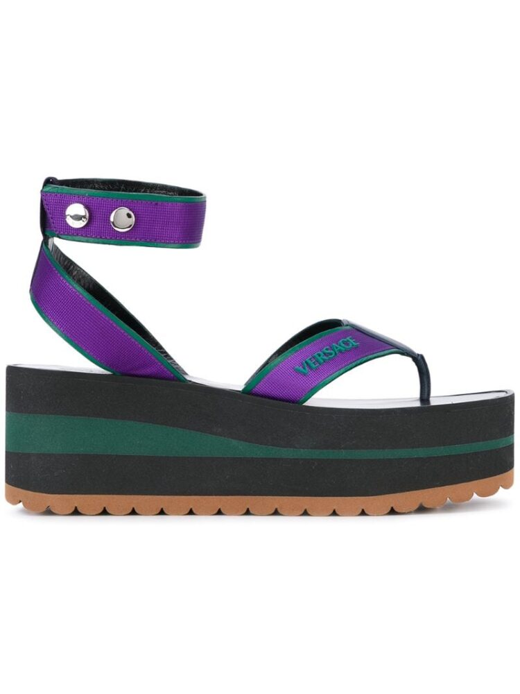 Versace Sandalen mit Logo-Prägung sneakers (paars)