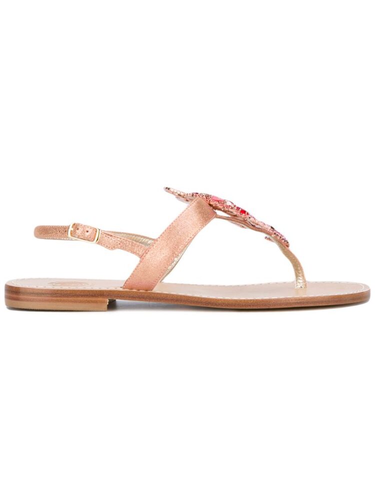 Lisa C Bijoux Sandalen mit Metallic-Effekt sneakers (paars)