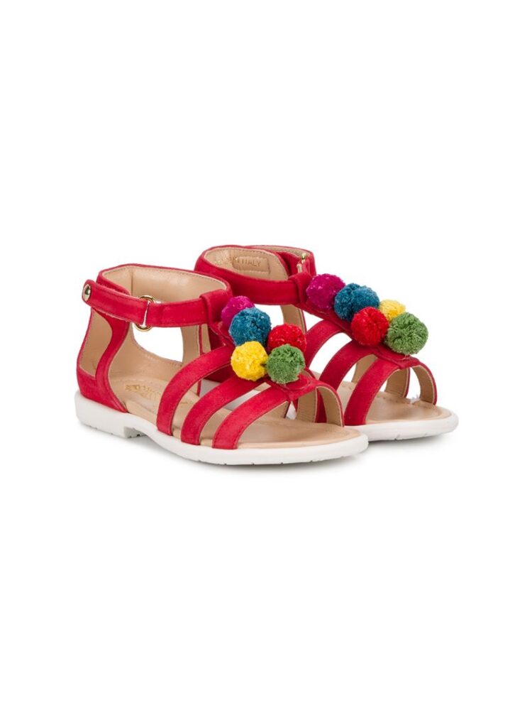 Aquazzura Mini Sandalen mit Bommel sneakers (paars)