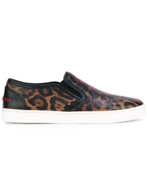 Dolce & Gabbana Slipper mit Leoparden-Print sneakers (zwart)