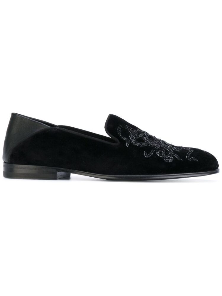 Alexander McQueen Slipper mit Stickerei sneakers (zwart)