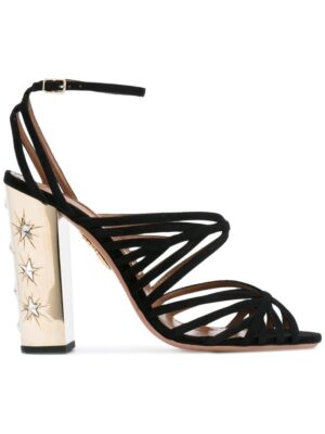 Aquazzura 'Trinity' Wildledersandal sneakers (zwart)