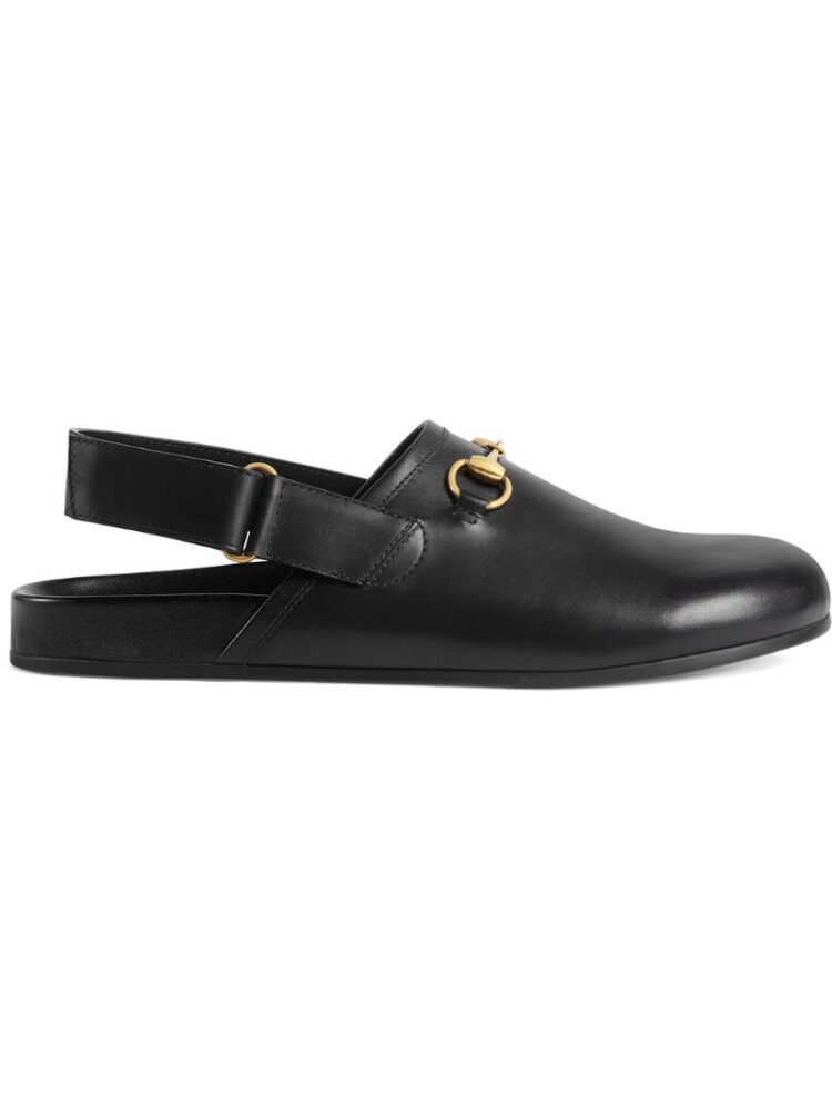 Gucci Slipper aus Leder mit Horsebit sneakers (zwart)