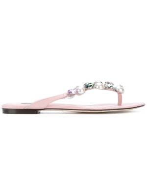 Dolce & Gabbana Bejeweled sandal sneakers (paars)