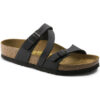 Birkenstock Salina Black narrow Strappy Birko-Flor