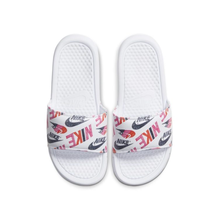 Nike Benassi JDI Floral Slipper voor dames - Wit